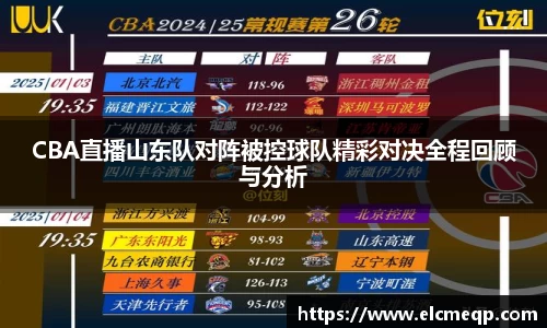 CBA直播山东队对阵被控球队精彩对决全程回顾与分析